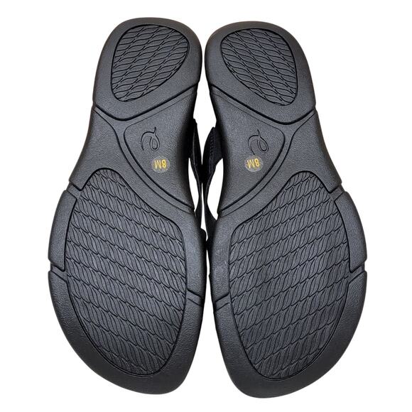 Easy Spirit Women Meadow Cross Strap Woven Slide Sandal Size US 8M Black Leather - Picture 5 of 6